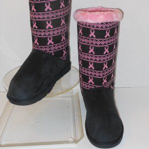 GREATER GOODS PINK RIBBON BOOTS SIZE 11 MEDIUM